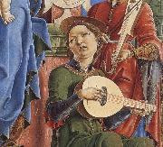 ROSSELLI, Cosimo The Virgin and Child Enthroned with Angels Making Music oil painting